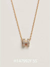 Mini Pop H Pendant Necklace Gold Marron Glace - HERMES - BALAAN 2