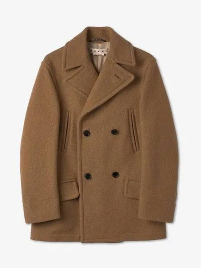 Boucle Wool Midi Double Coat Camel - MARNI - BALAAN 2