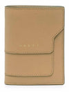 Saffiano Logo Half Wallet Pink Beige - MARNI - BALAAN 3