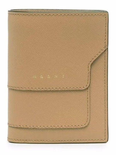 Saffiano Logo Half Wallet Pink Beige - MARNI - BALAAN 2