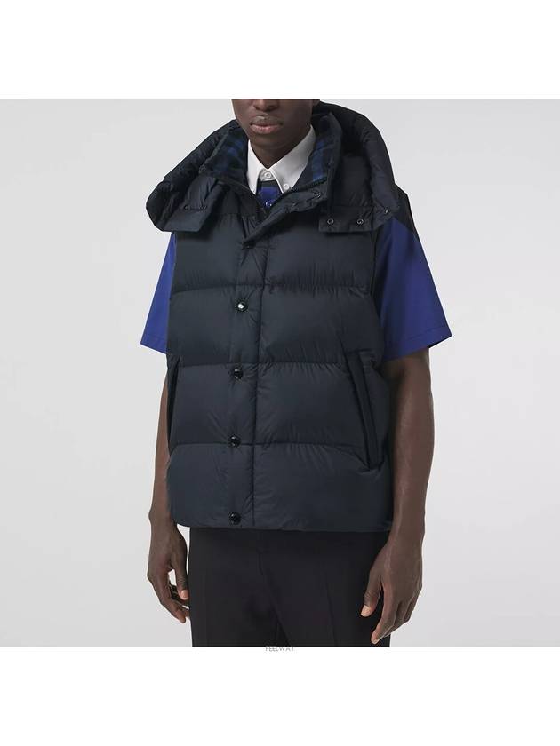 Detachable Sleeve Hooded Padding Navy - BURBERRY - BALAAN 6