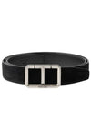 T-Buckle Suede Belt Black - TOM FORD - BALAAN 2