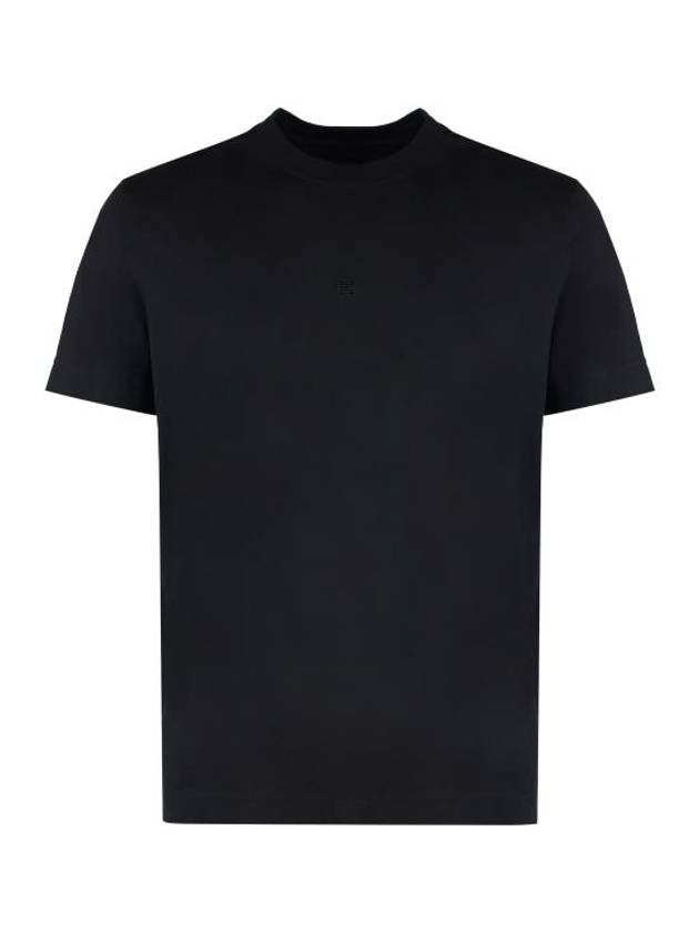 Embroidered 4G Logo Cotton Short Sleeve T-shirt Black - GIVENCHY - BALAAN 2