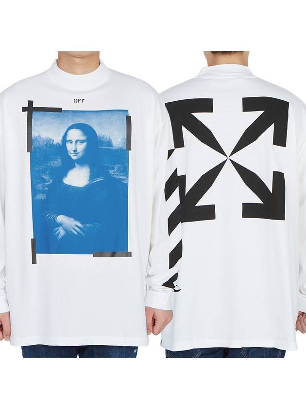 Men's Mona Lisa Over Long Sleeve T-Shirt White - OFF WHITE - BALAAN 1