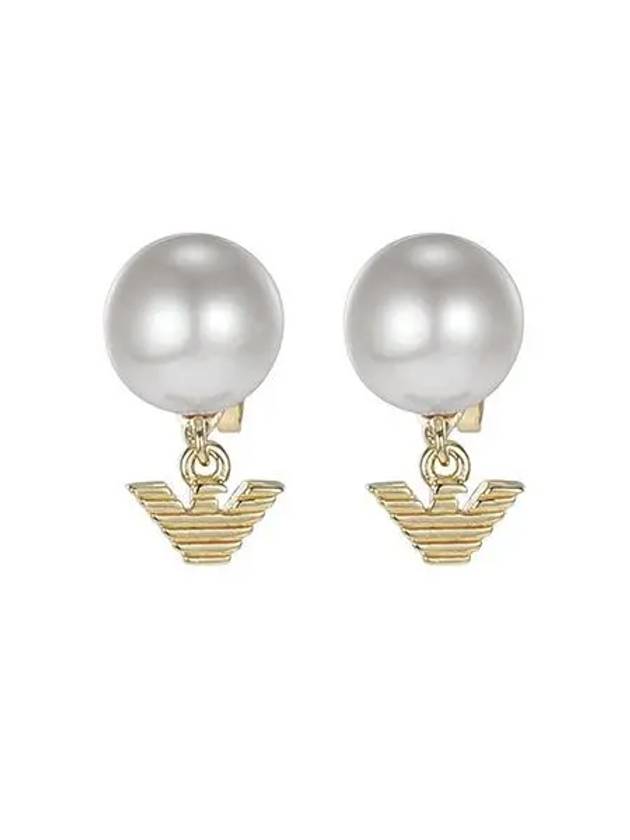 Women's Pearl Stud Earrings Gold - EMPORIO ARMANI - BALAAN 2