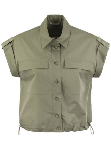 Light cotton satin 'sail hand' shirt with drawstring - PESERICO - BALAAN 1