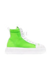 Fabric High Top Sneakers Green - MIU MIU - BALAAN 2