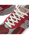 990 V3 Leather Mesh Low Top Sneakers Red - NEW BALANCE - BALAAN 5