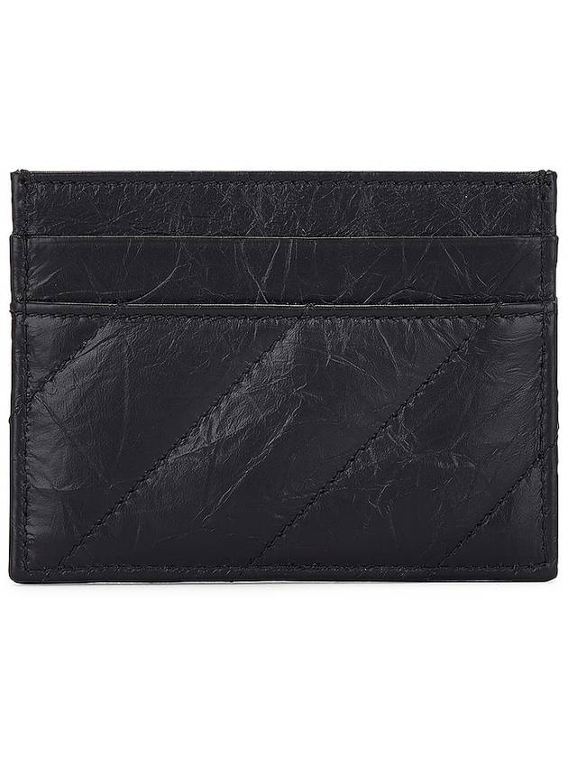 Crush Quilted Calfskin Card Wallet Black - BALENCIAGA - BALAAN 4