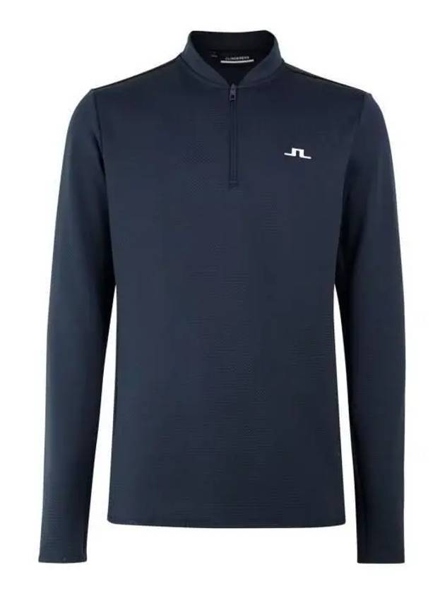 Tech Bridge Layer Half Zip Up Long Sleeve T-Shirt Navy - J.LINDEBERG - BALAAN 1