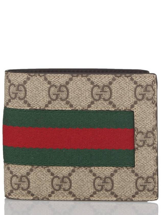 GG Supreme Web Half Wallet Grey - GUCCI - BALAAN 2