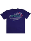 Bowling Strike Printing Overfit Short Sleeve T-Shirt Purple - CODE I'M - BALAAN 1