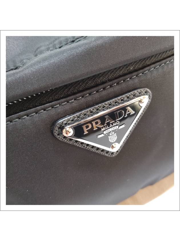 Triangle Logo Re-nylon Belt Bag Black - PRADA - BALAAN 3