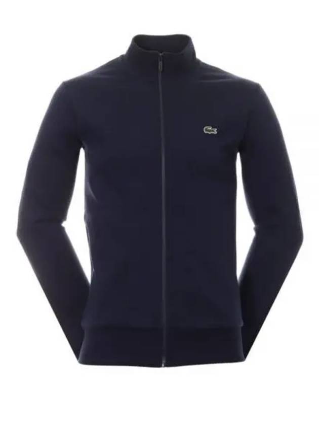 Regular Fit Brushed Fleece Zip-up Jacket Navy - LACOSTE - BALAAN 2