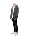 Tech Cotton Zip-Up Hoodie Dark Grey - BRUNELLO CUCINELLI - BALAAN 5