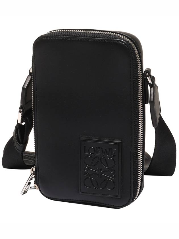 Vertical Pocket Calfskin Cross Bag Black - LOEWE - BALAAN 2