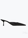 Women's Barbara Smooth Leather Mules Black - SAINT LAURENT - BALAAN 2