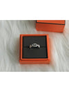 Small Chaine D'Ancre Enchainee Ring Silver - HERMES - BALAAN 6