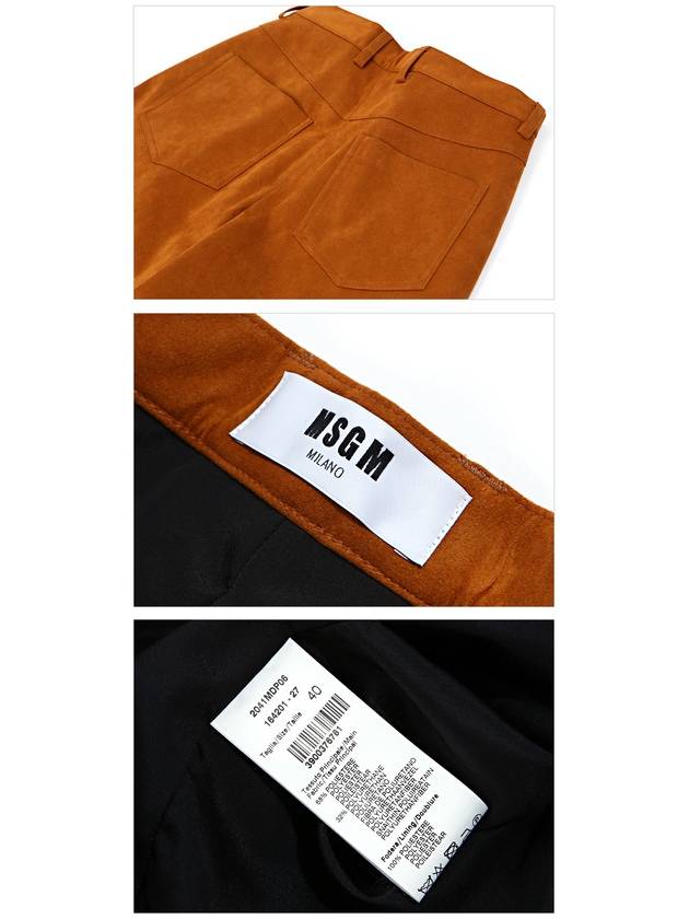 Crop Wide Pants Brown - MSGM - BALAAN 6