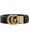 Double G Buckle Reversible Belt Black - GUCCI - BALAAN 3