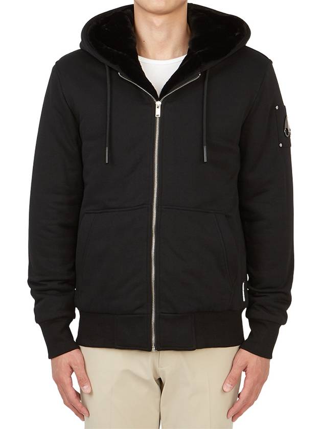 Classic Bunny Zip Up Hoodie Black Lining Black - MOOSE KNUCKLES - BALAAN 5