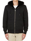 Classic Bunny Zip Up Hoodie Black Lining Black - MOOSE KNUCKLES - BALAAN 3