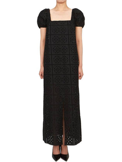 Women's Broadly Anglaise Long Dress Black - GANNI - BALAAN 2