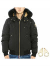 Ballistic Bomber Jacket Black Fox Fur Gold Metal Black - MOOSE KNUCKLES - BALAAN 5