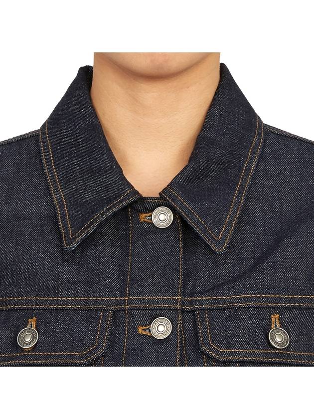 Women's Cropped Denim Jacket Navy - DIOR - BALAAN 8