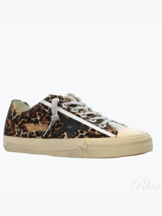 Leopard Print Lace-Up Low-Top Sneakers Brown - GOLDEN GOOSE - BALAAN 2