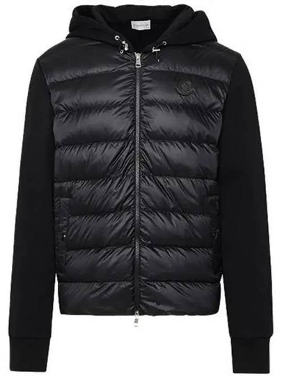 Men's Fleece Zip-Up Padding Black - MONCLER - BALAAN 2