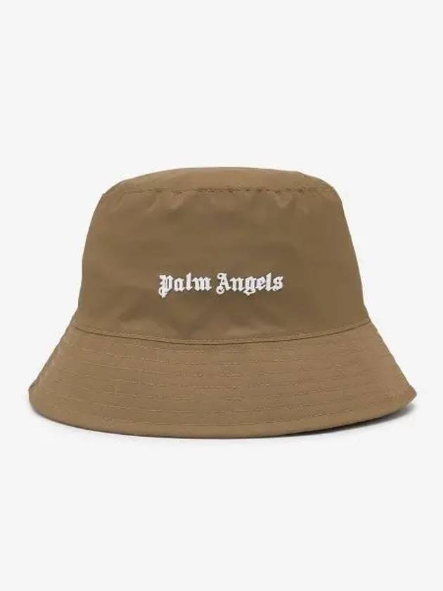 Logo Bucket Hat Brown PMLA026S22FAB0017401 - PALM ANGELS - BALAAN 1