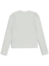 Charming Puff T-Shirt Women Long Sleeve T-Shirt White MCSS24TS8WH - MACKY - BALAAN 3