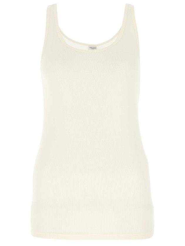 Cotton Rib Sleeveless - SAINT LAURENT - BALAAN 1