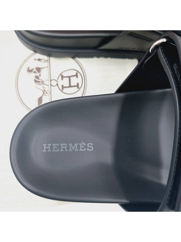 Chypre Calfskin Sandals Black - HERMES - BALAAN 6