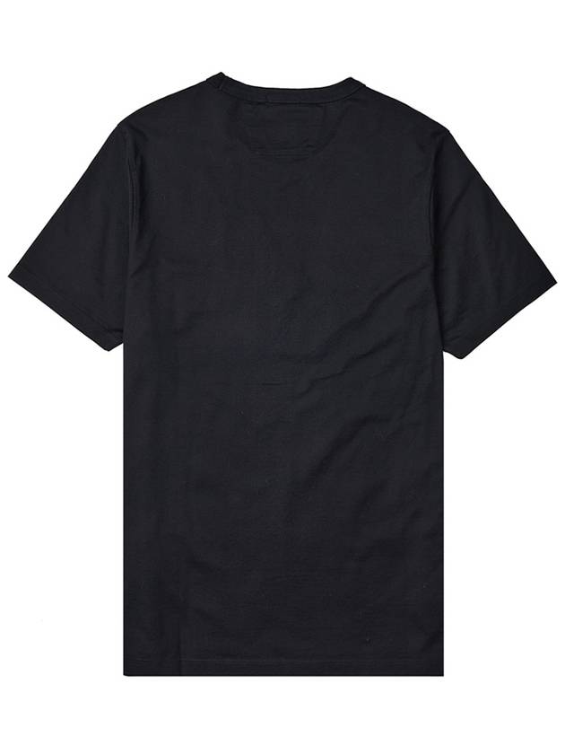 Embroidered Logo Cotton Short Sleeve T-Shirt Black - CP COMPANY - BALAAN 3