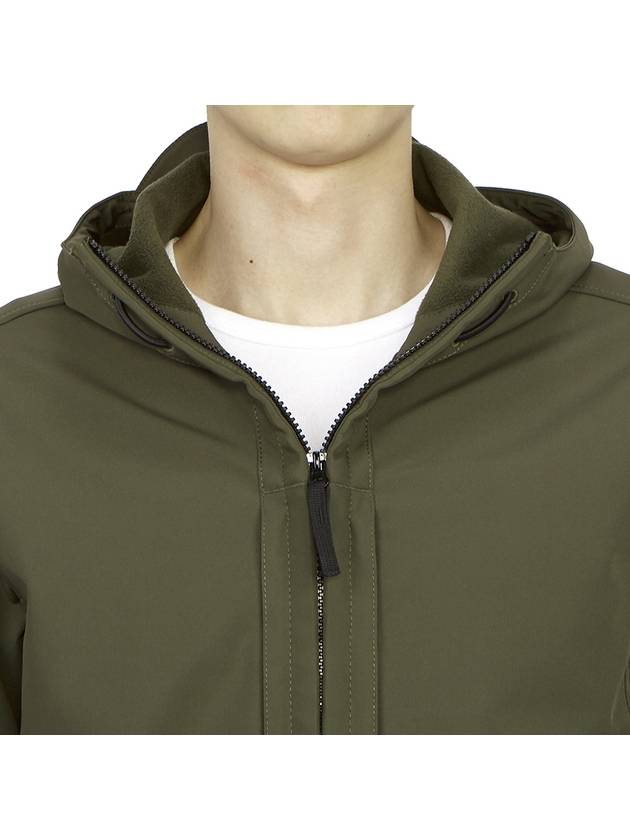 Soft Shell RE Dye Technology Hooded Jacket Khaki - STONE ISLAND - BALAAN 9