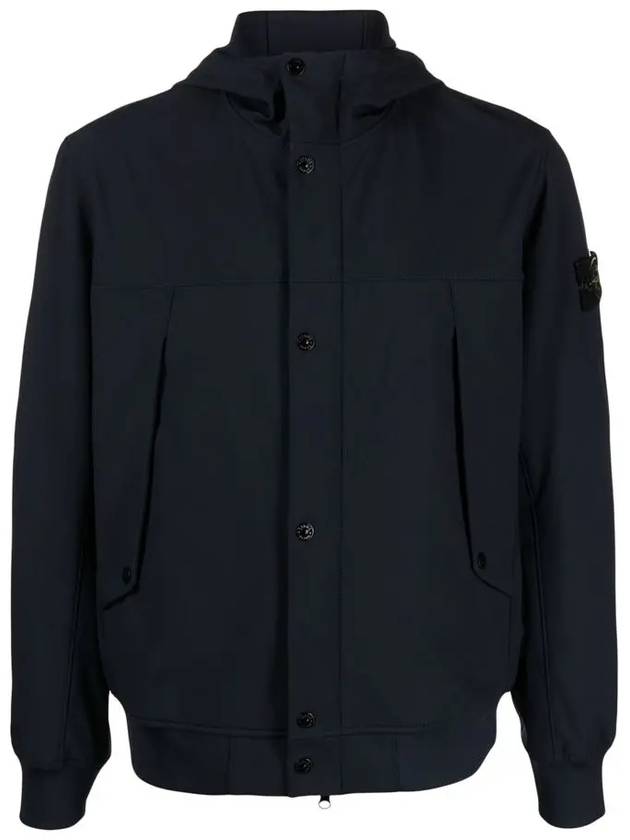 Light Soft Shell R E Dye Technology In Recycled Polyester Hooded Jacket Black - STONE ISLAND - BALAAN 3