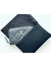 Classic zipper card wallet, coin purse, black caviar gold AP0216 - CHANEL - BALAAN 8