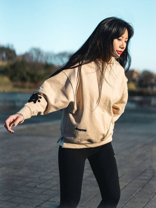 Sweatshirt: PENNA PRIMAVERA SWEAT TOP BEIGE - MOVINS.R - BALAAN 4