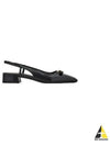 Mini Bow Slingback Heel Black - SALVATORE FERRAGAMO - BALAAN 2