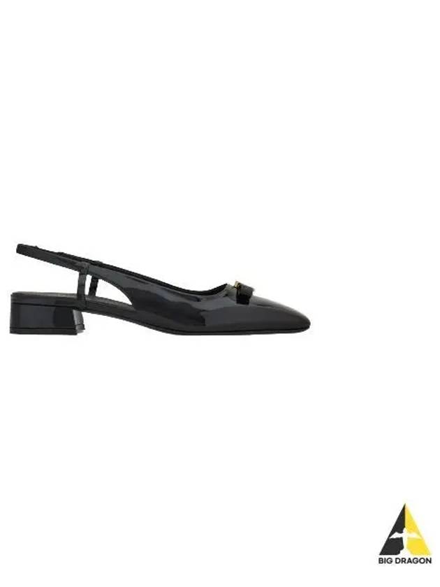Mini Bow Slingback Heel Black - SALVATORE FERRAGAMO - BALAAN 2