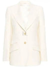 Wool Single-Breasted Blazer Jacket Ivory - GUCCI - BALAAN 2