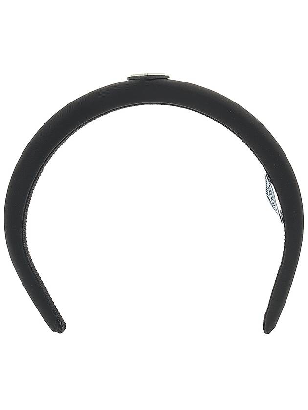 Triangle Logo Re-nylon Headband Black - PRADA - BALAAN 3