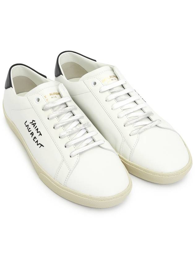 Court Classic SL 06 Leather Low Top Sneakers White - SAINT LAURENT - BALAAN 4