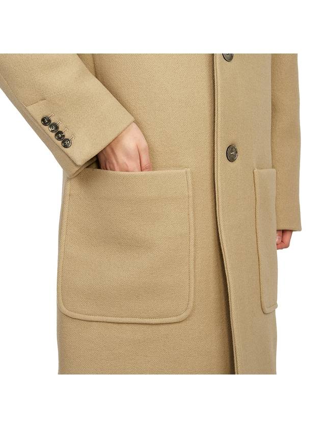 Two Button Wool Single Coat Champagne - AMI - BALAAN 11