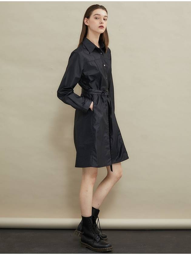 Gloss Shirt Short Dress Black - MANAVIS7 - BALAAN 1