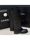 Logo Calfskin Long Boots Black - CHANEL - BALAAN 7