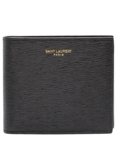 East West Leather Half Wallet Black - SAINT LAURENT - BALAAN 2