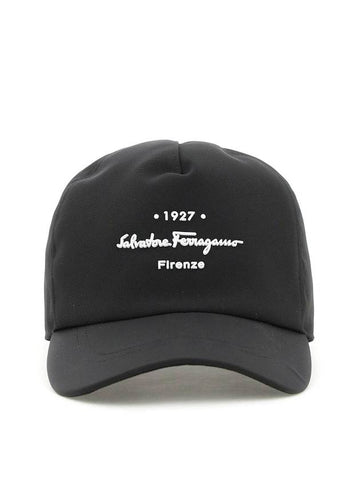 Nylon Base Ball Cap Black - SALVATORE FERRAGAMO - BALAAN 1